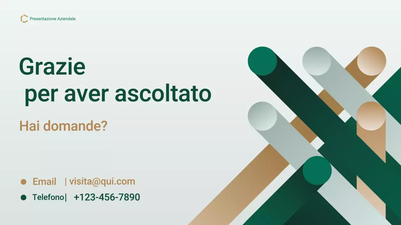 Presentazione del piano di gestione del progetto professionale Green Gold