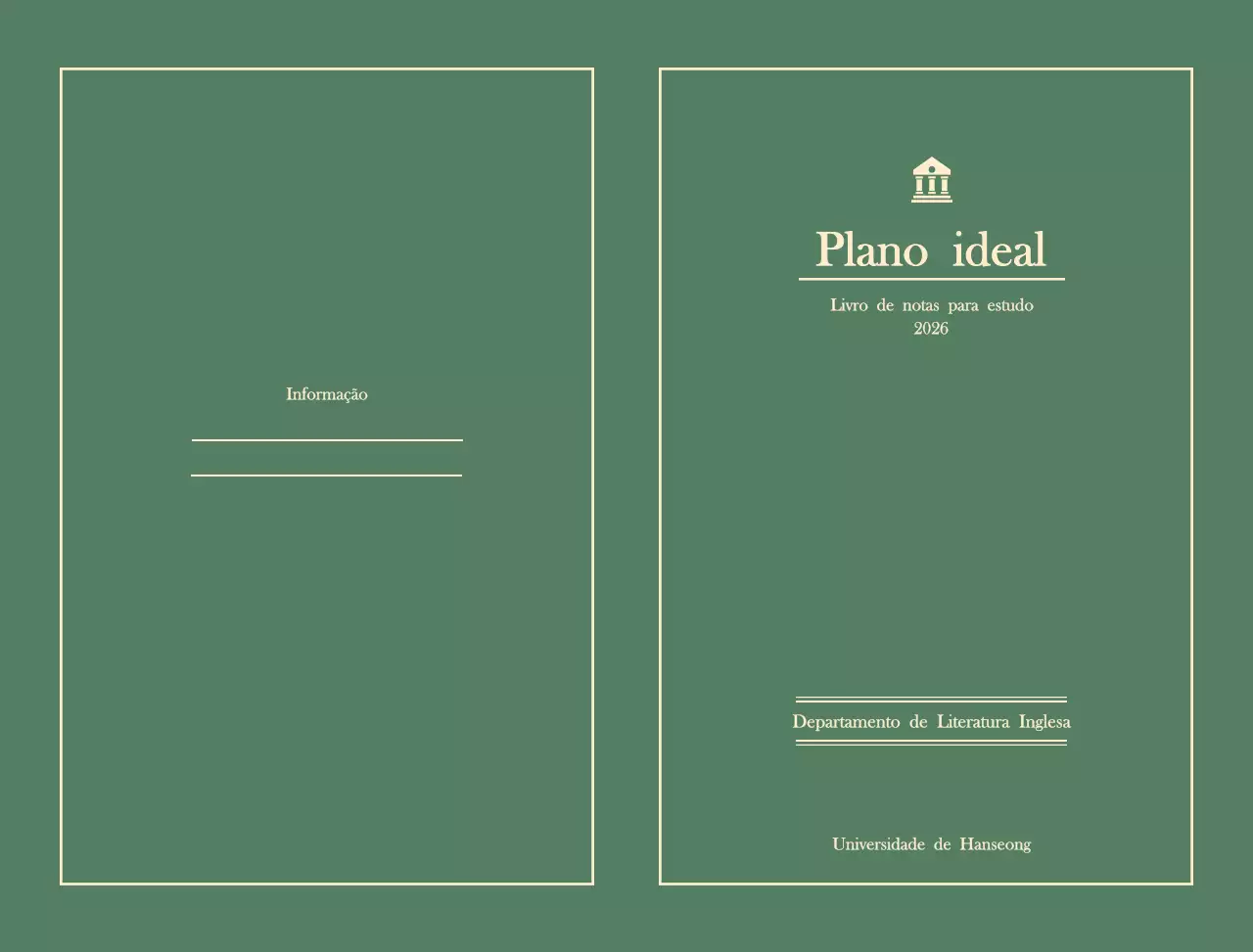 Papelaria Khaki Simple Note