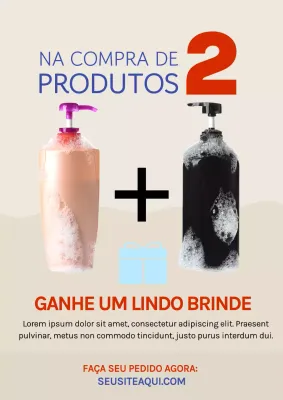 Cartaz de anúncio promocional moderno bege