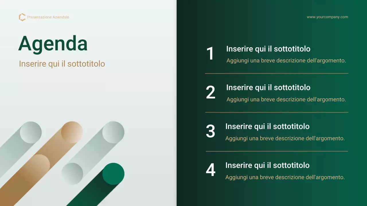 Presentazione del piano di gestione del progetto professionale Green Gold