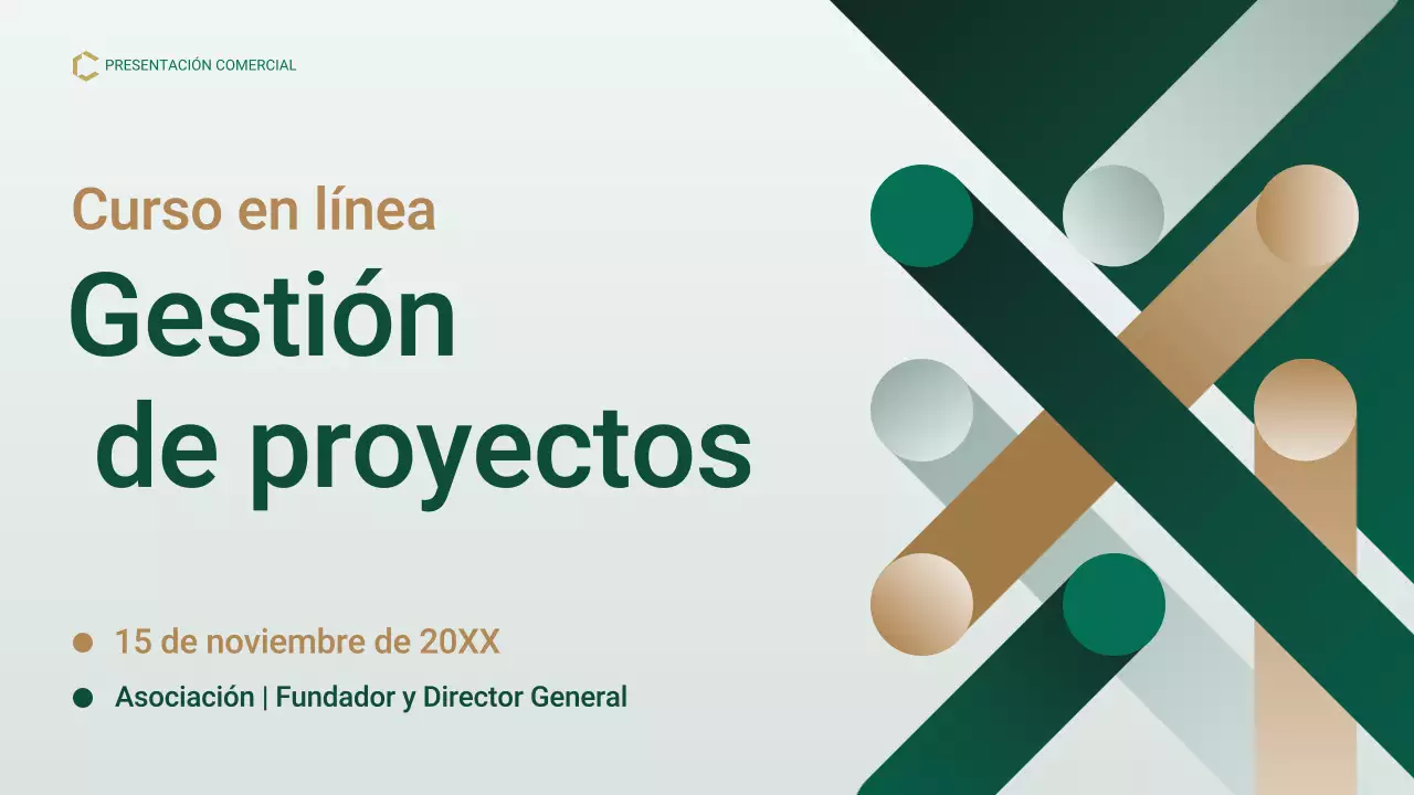 Presentación del plan de gestión de proyectos profesional de Green Gold