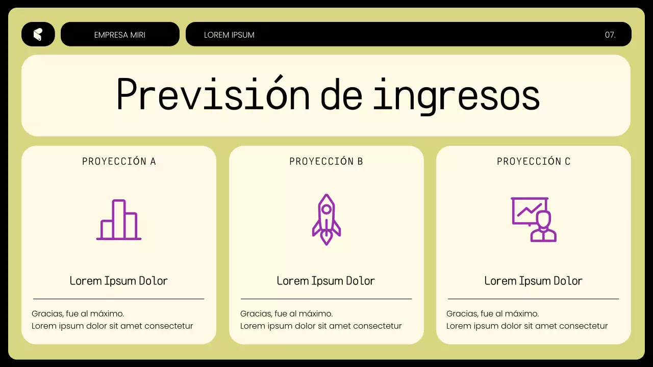 Planificador de presupuesto moderno de color amarillo