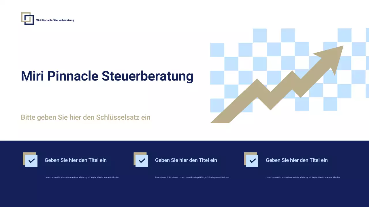 Promotion-Präsentation für professionelle Steuerberatung von Blue