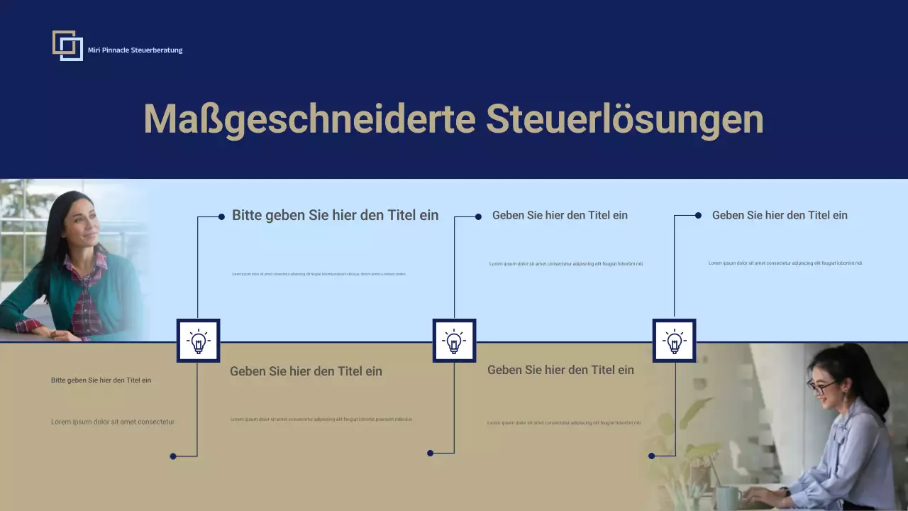 Promotion-Präsentation für professionelle Steuerberatung von Blue