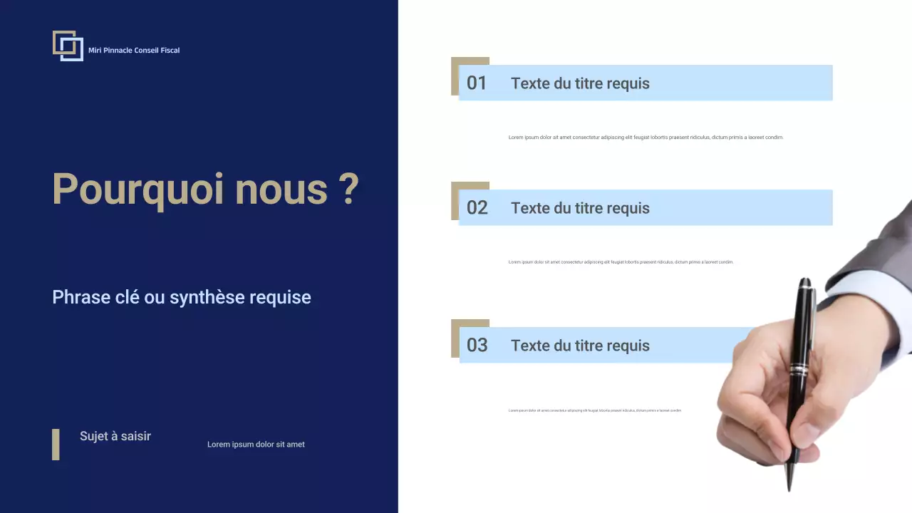 Présentation promotionnelle de Blue Professional Tax Consulting