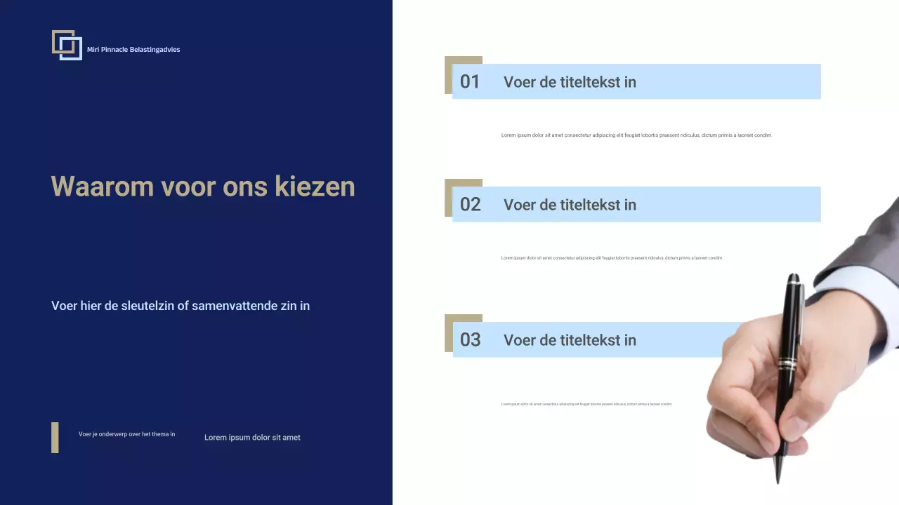 Blue Professional Tax Consulting Promotie Presentatie