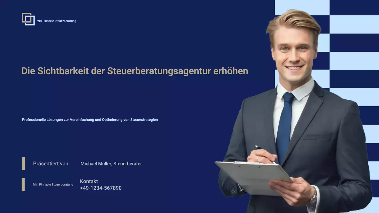 Promotion-Präsentation für professionelle Steuerberatung von Blue