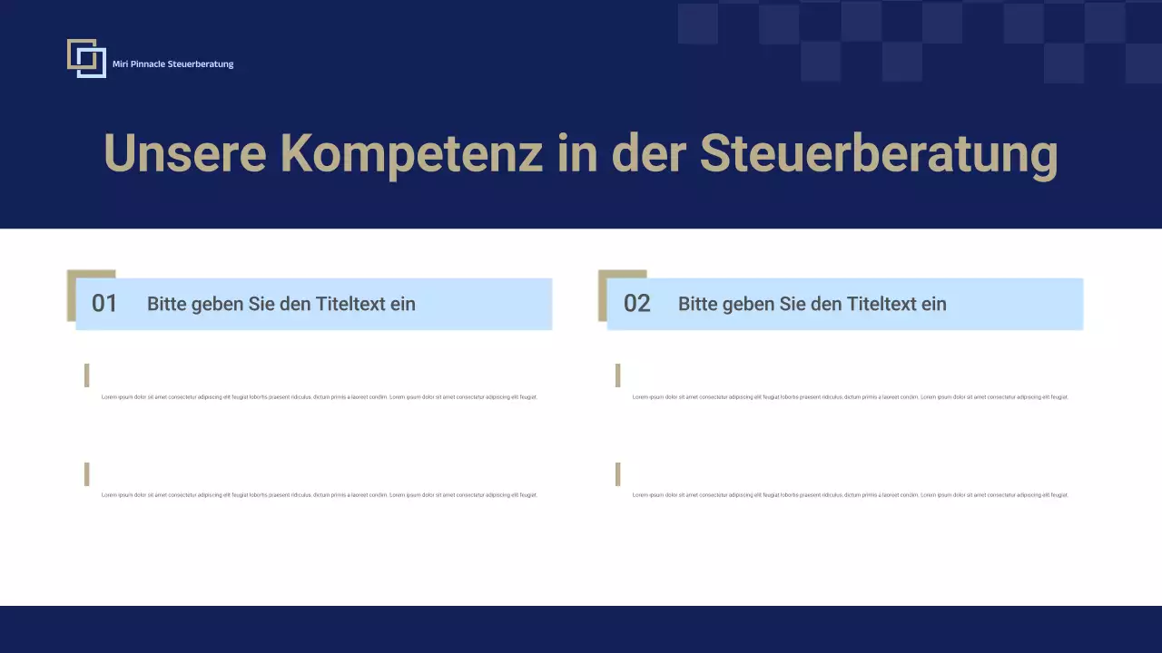 Promotion-Präsentation für professionelle Steuerberatung von Blue