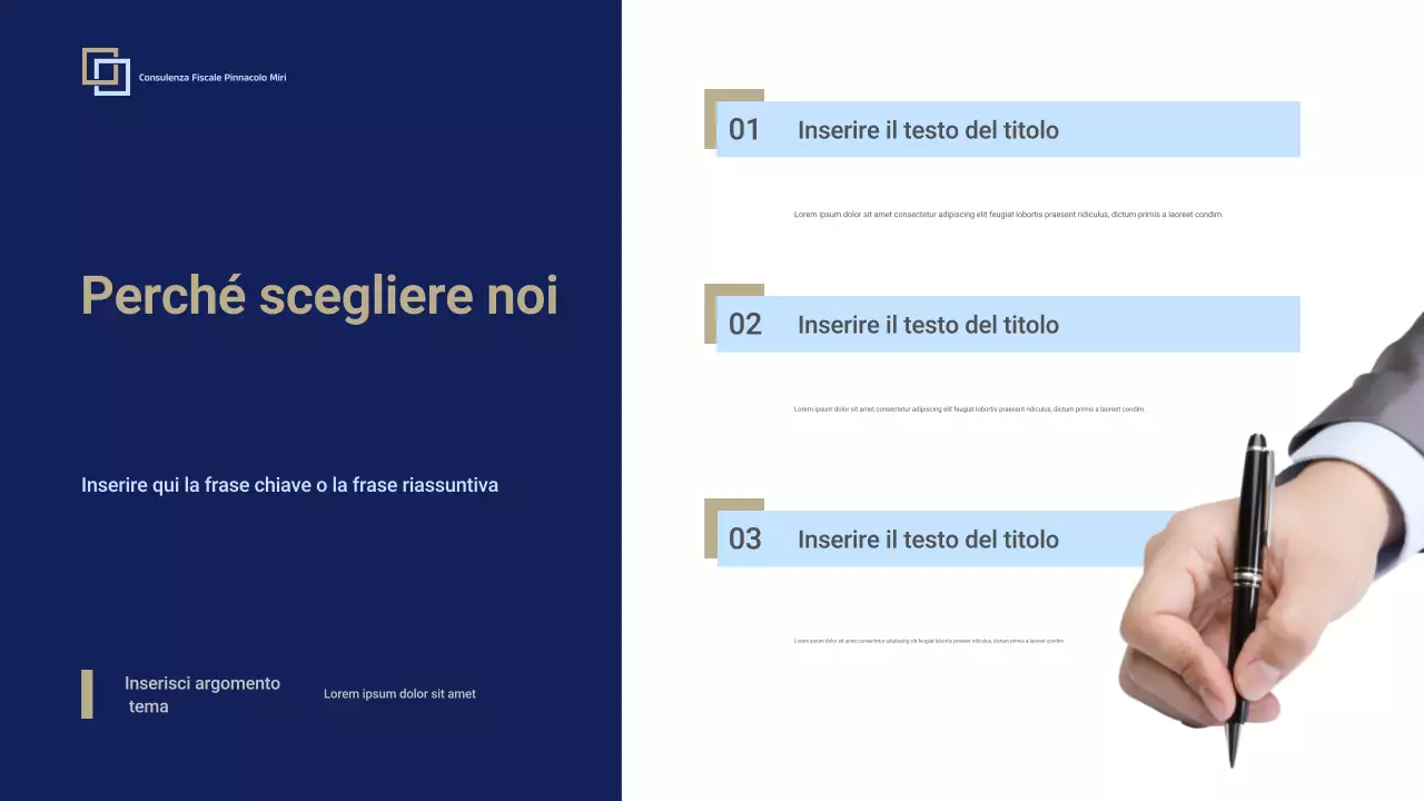 Presentazione della promozione di Blue Professional Tax Consulting