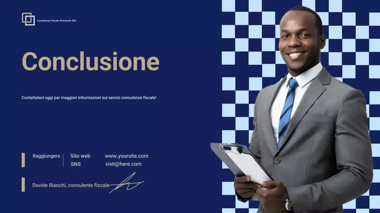 Presentazione della promozione di Blue Professional Tax Consulting