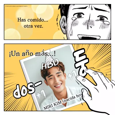 Celebración de cumpleaños con botella amarilla