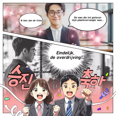 Gefeliciteerd met de promotie van Pink Gag Office Worker