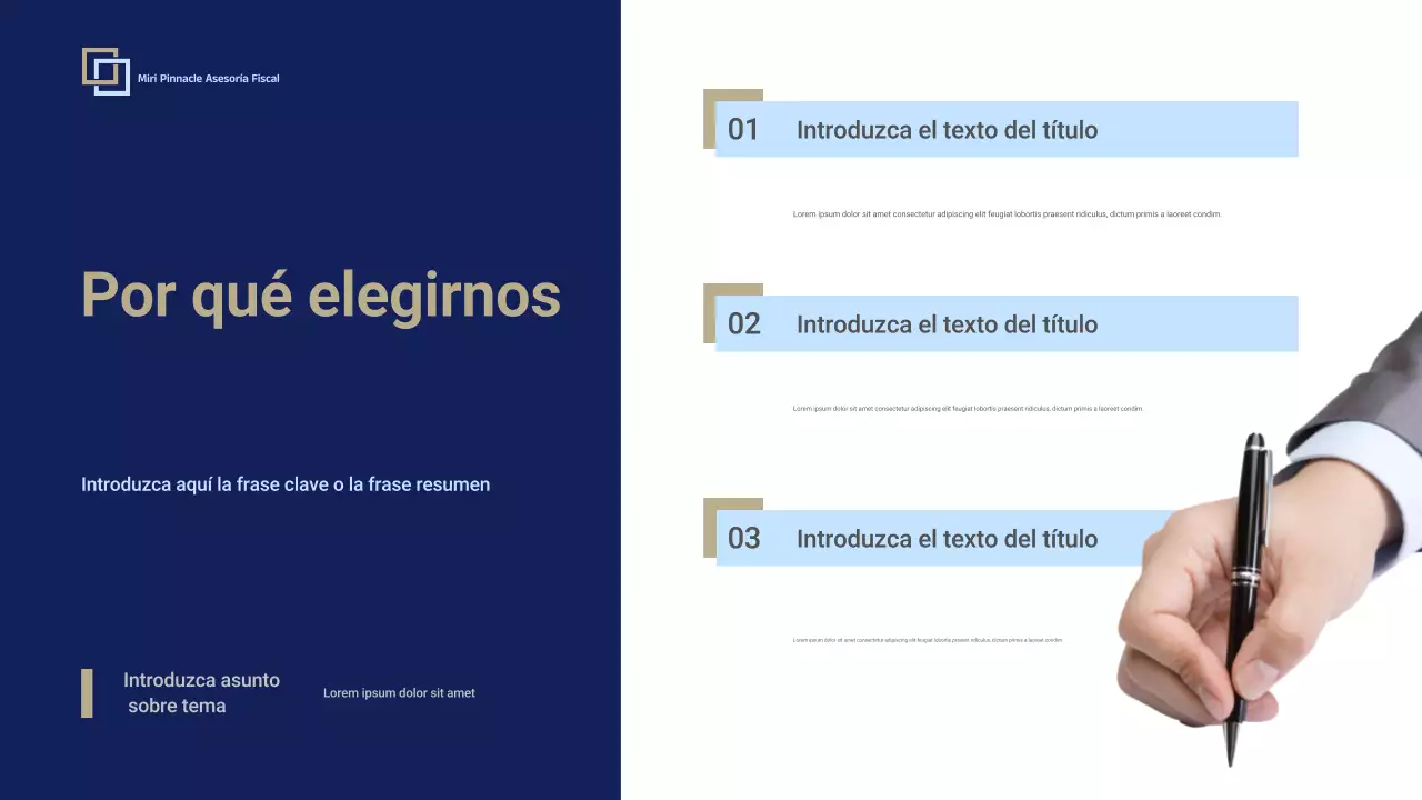 Presentación de la promoción de Blue Professional Tax Consulting