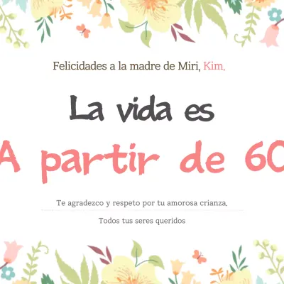 Celebración del 60 cumpleaños de Beige Baby