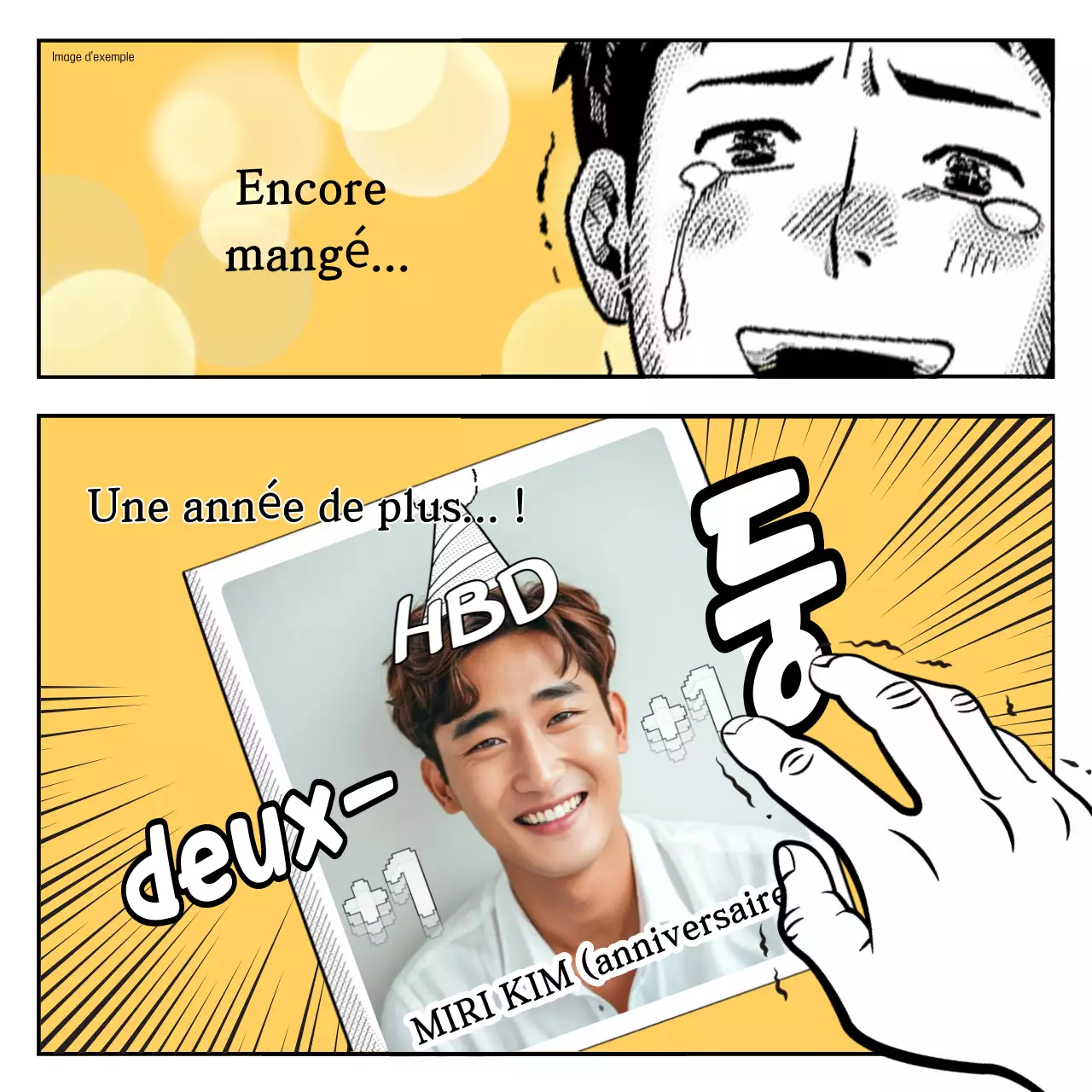 Fête d'anniversaire de la bouteille jaune