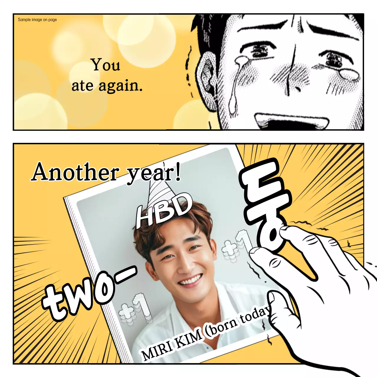 Yellow Bottle Birthday Celebration