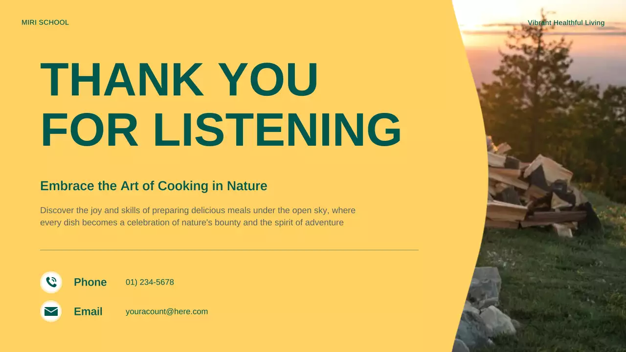 Yellow Modern Outdoor Cooking Announcement Presentation