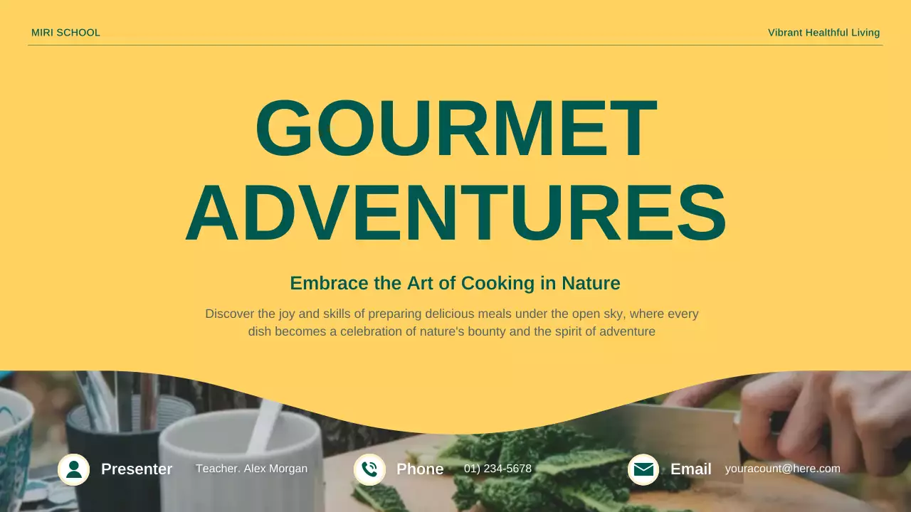 Yellow Modern Outdoor Cooking Announcement Presentation