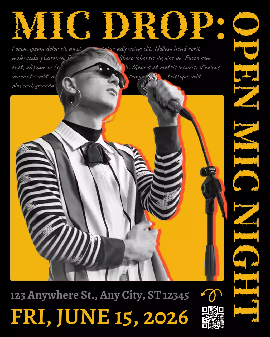 Beige Retro Music Event Instagram Post