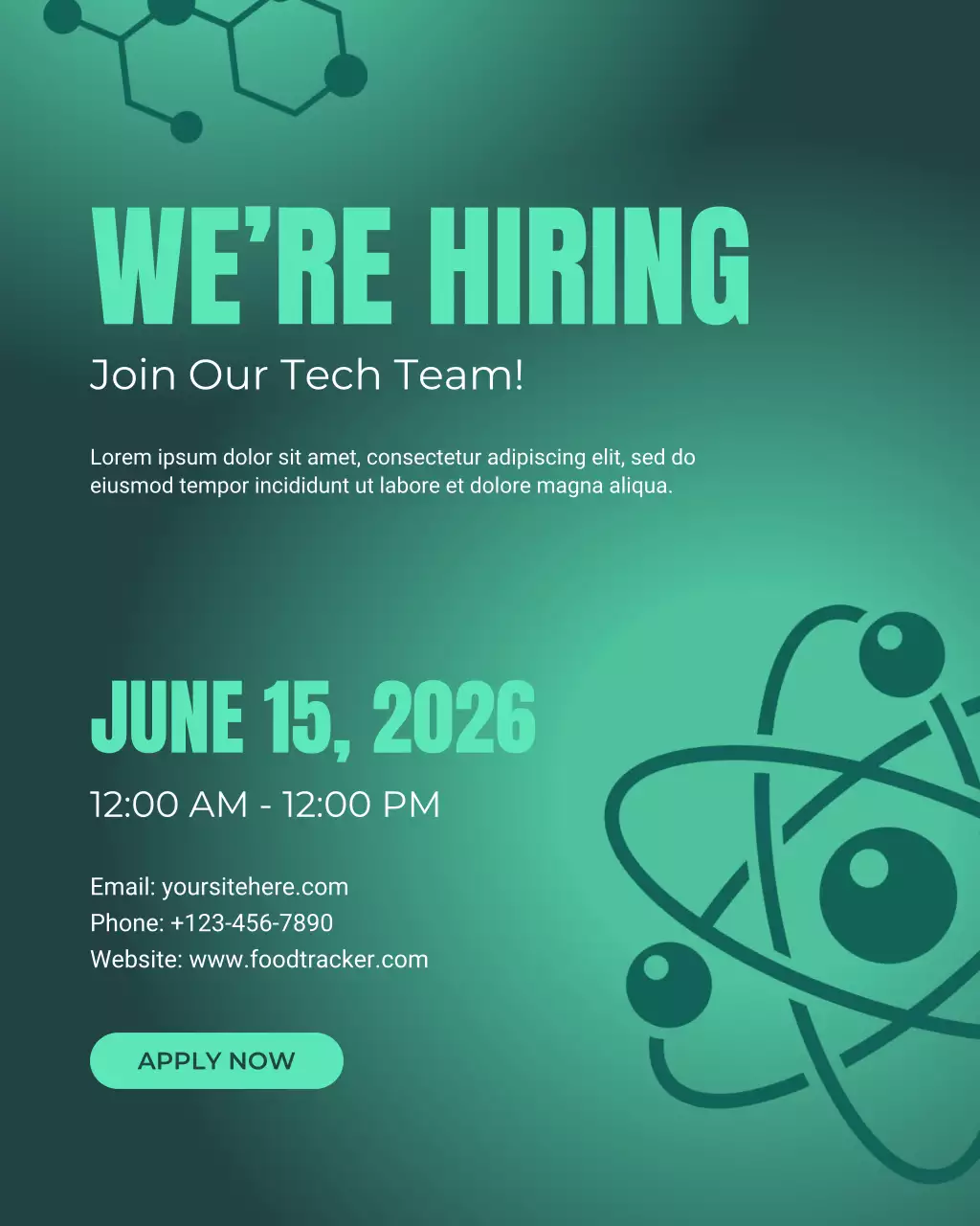 Teal Tech and Science Instagram Post