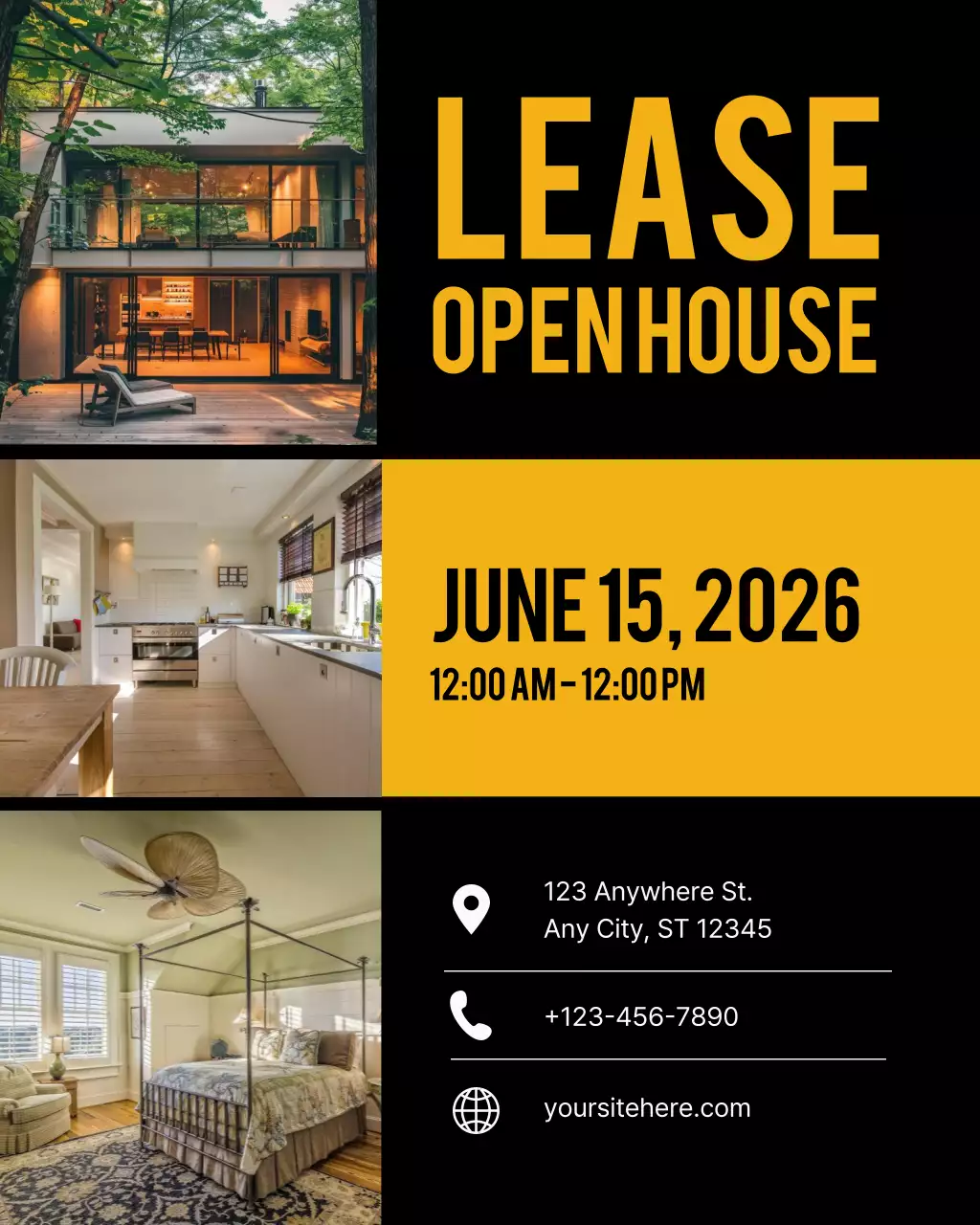 Yellow Modern Real Estate Instagram Post