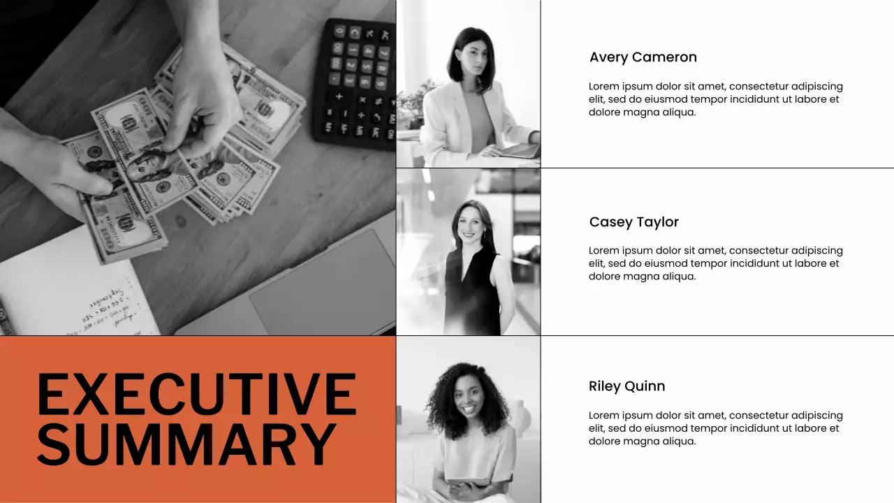 Orange and White Budget Planner Presentation