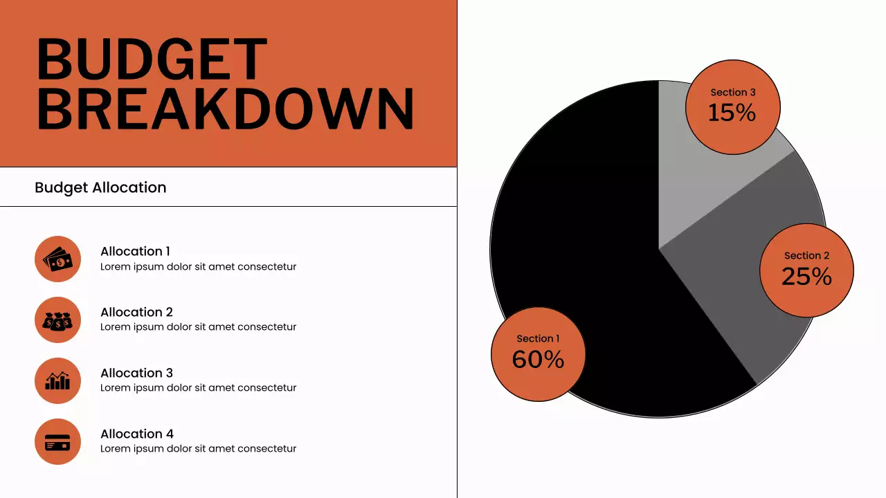 Orange and White Budget Planner Presentation