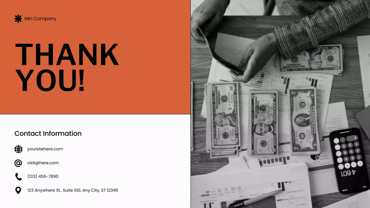 Orange and White Budget Planner Presentation