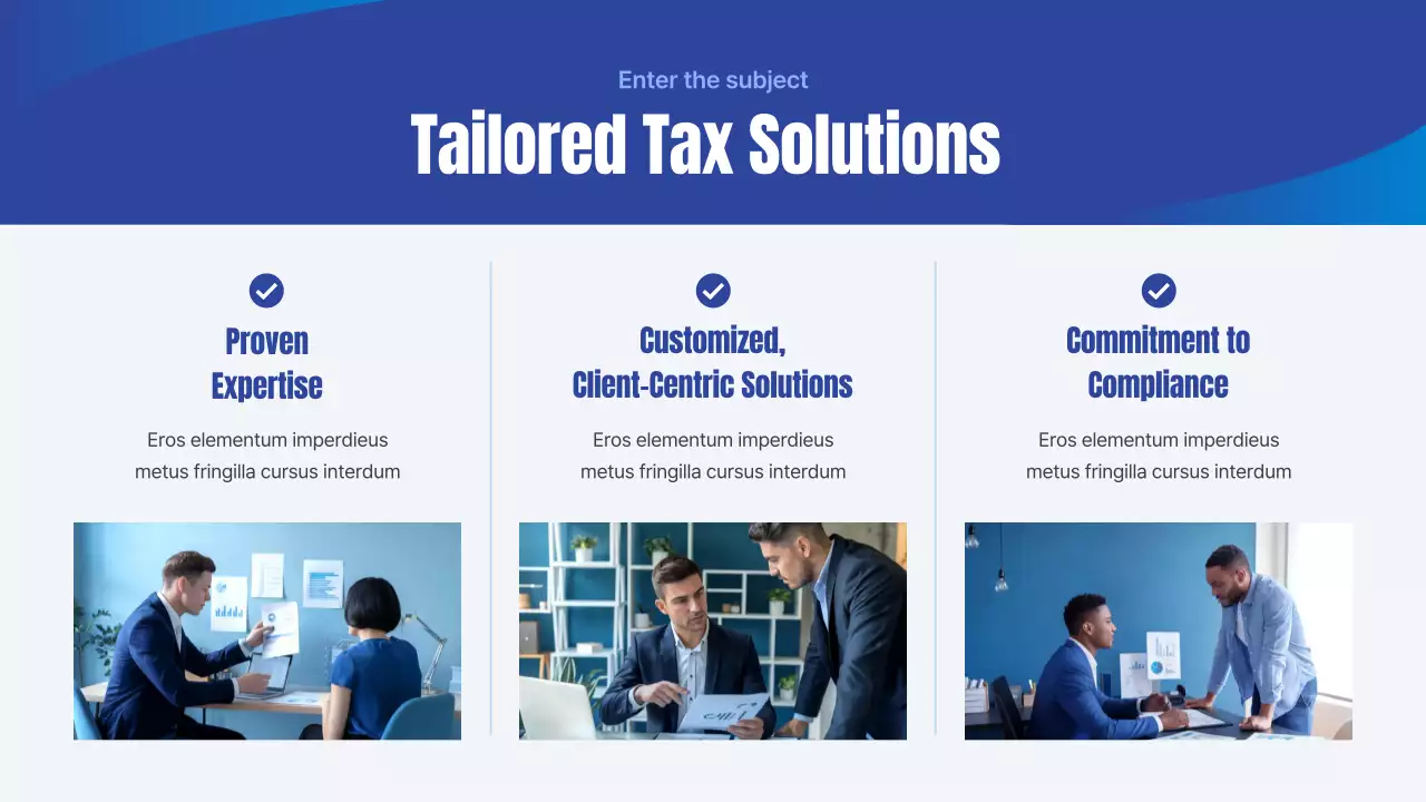 Blue Simple Tax Agency Business Presentation