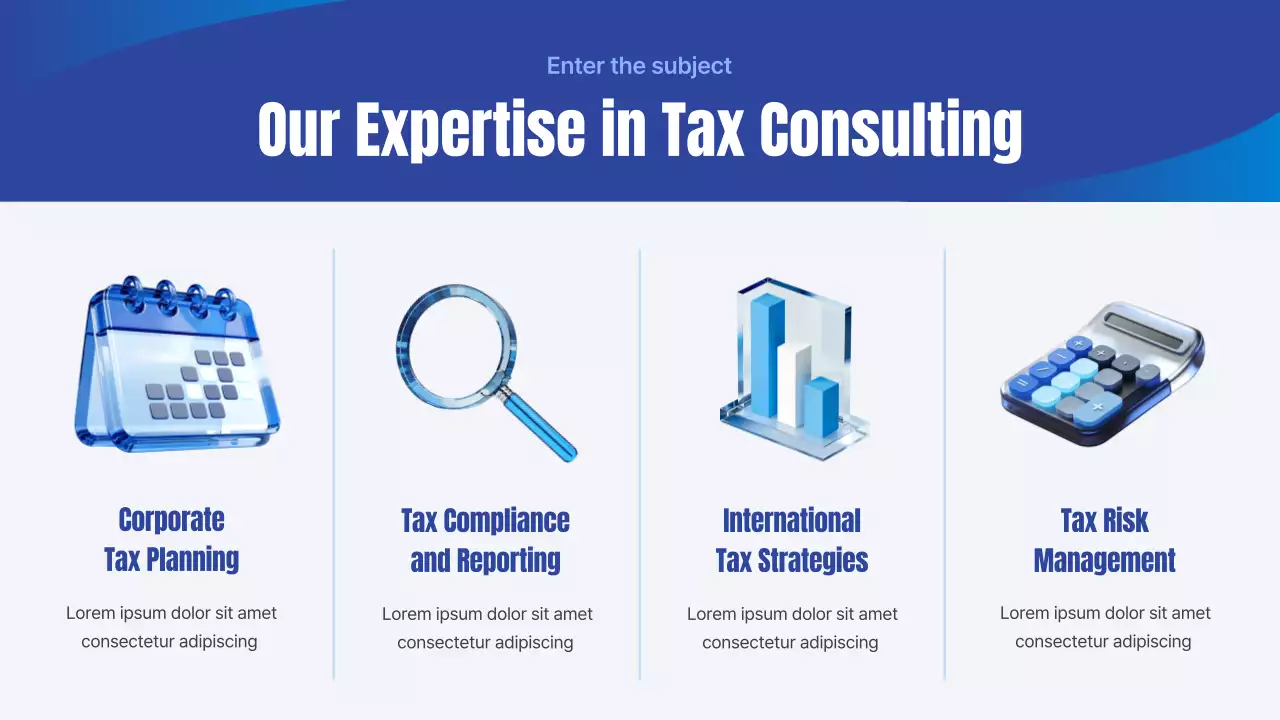 Blue Simple Tax Agency Business Presentation