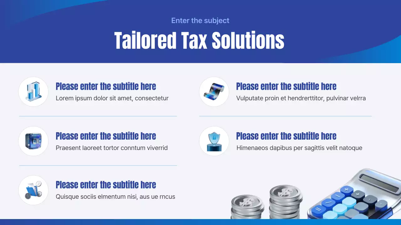 Blue Simple Tax Agency Business Presentation