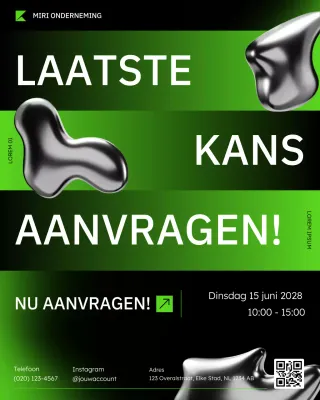 groene moderne wervingstechnologie en wetenschap aankondiging social media post