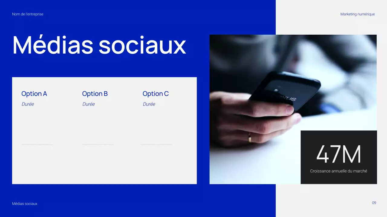 Présentation marketing numérique simple et tendance