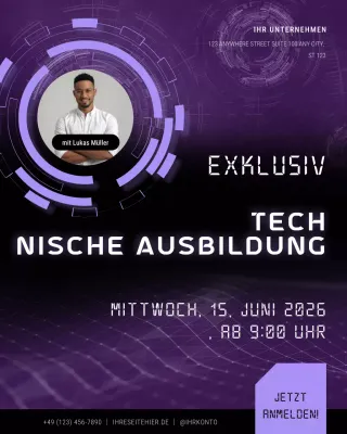 Ankündigung des Blue Modern Tech-Trainings