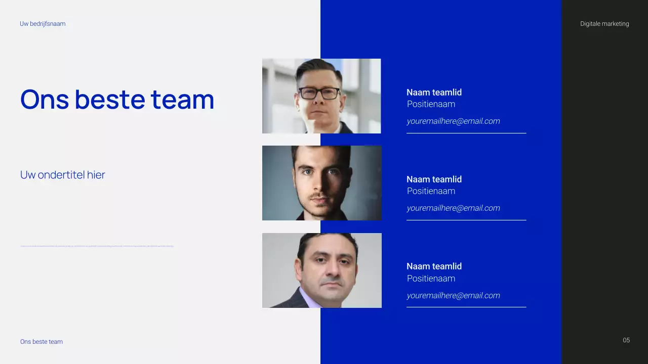 Eenvoudige en trendy digitale marketingpresentatie