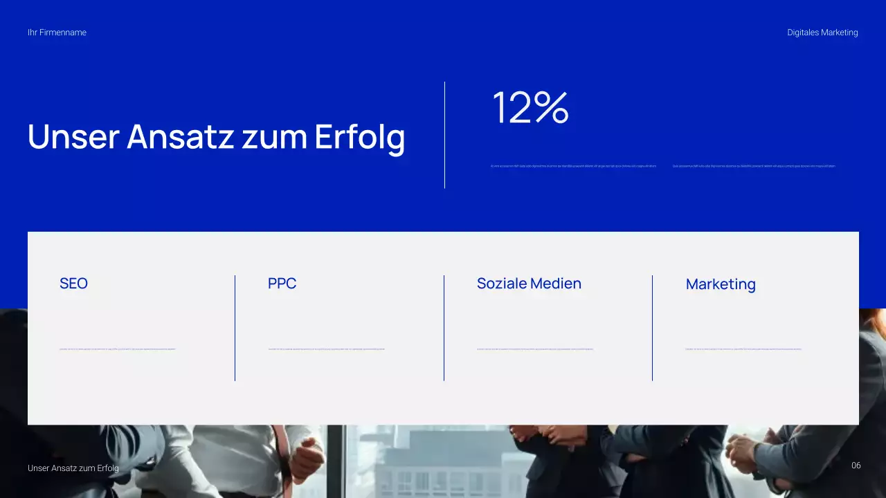 Einfache und trendige digitale Marketingpräsentation