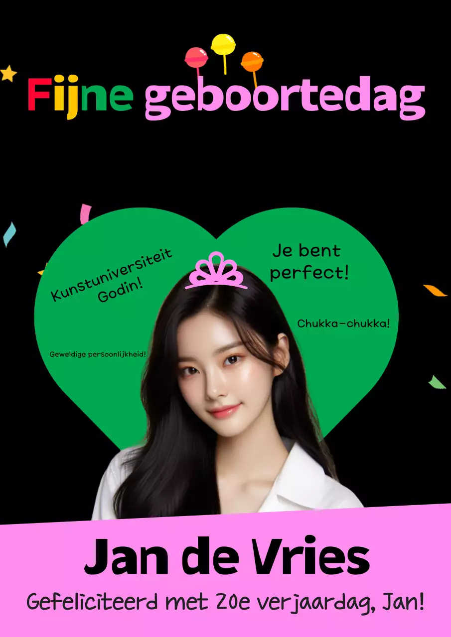 Gefeliciteerd roze baby