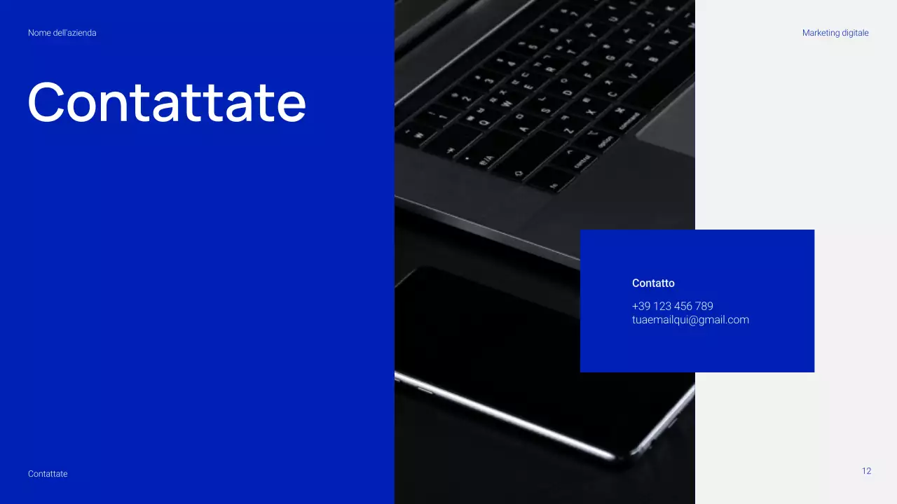 Presentazione di marketing digitale semplice e alla moda