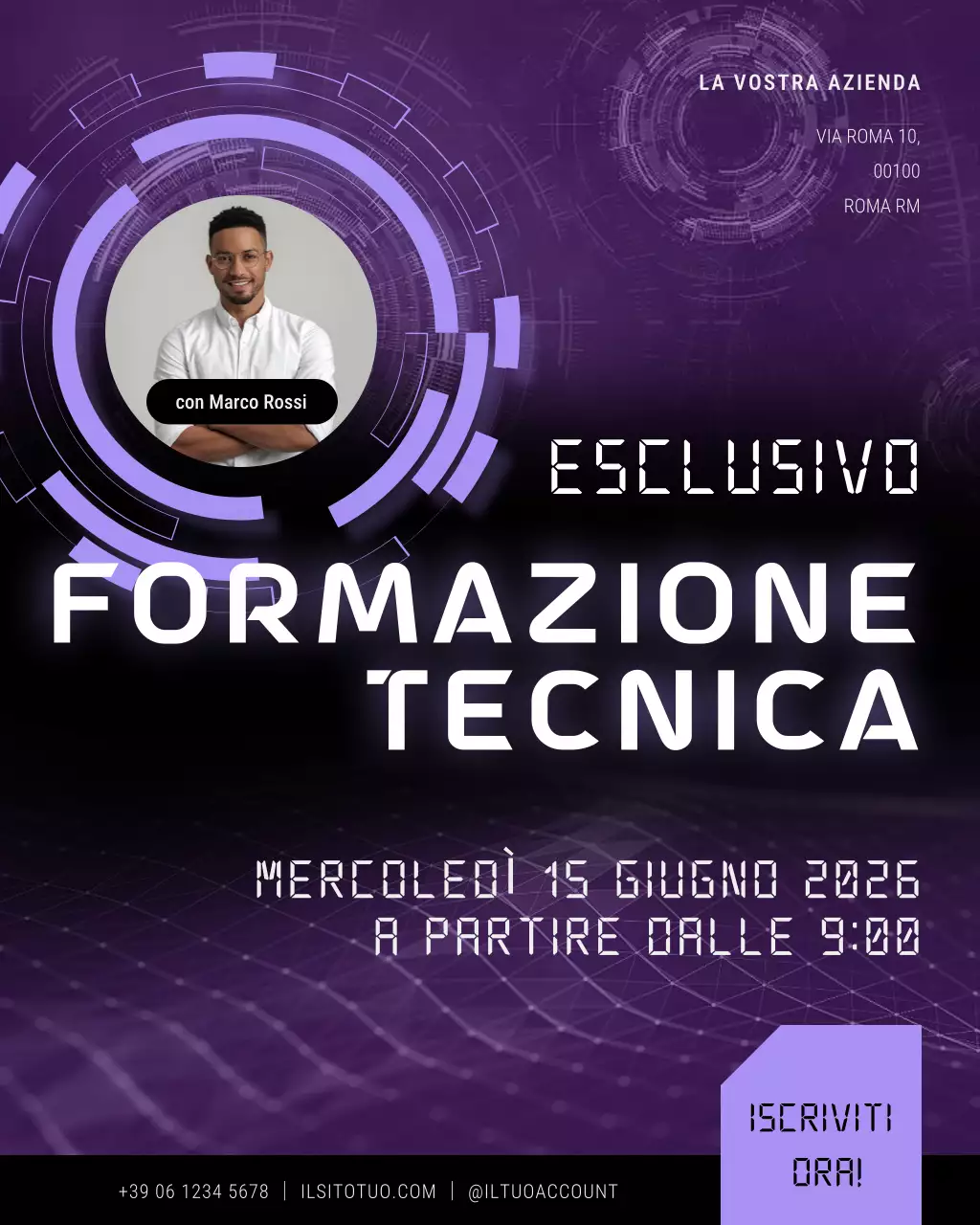 Annuncio di formazione Blue Modern Tech