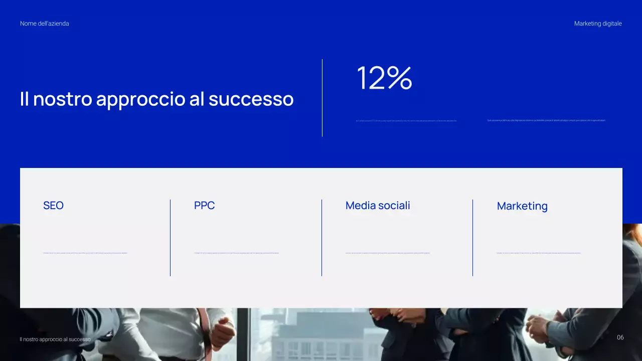 Presentazione di marketing digitale semplice e alla moda