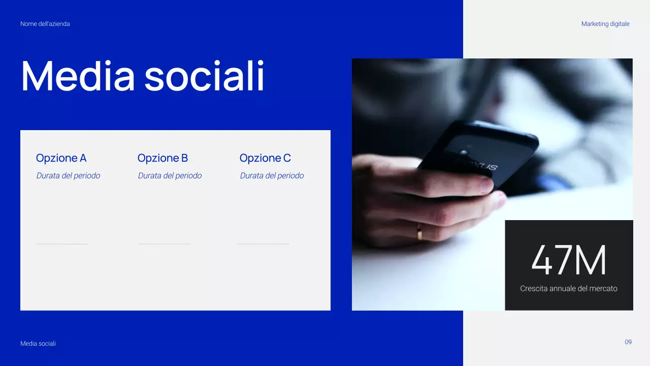 Presentazione di marketing digitale semplice e alla moda