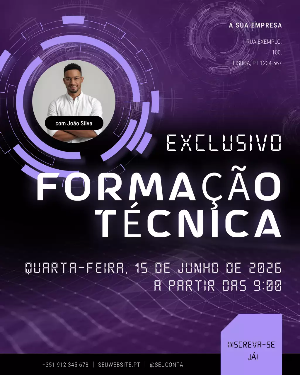 Anúncio de treinamento Blue Modern Tech