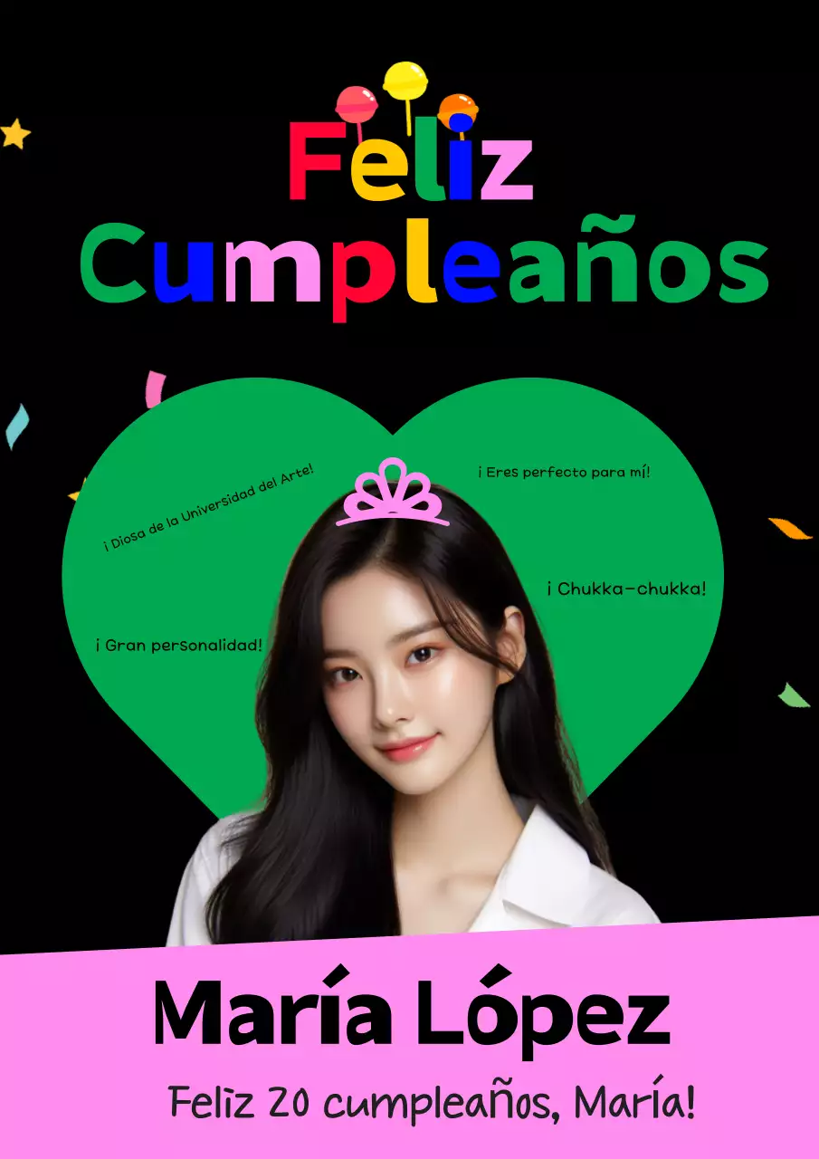 Feliz cumpleaños bebé rosa