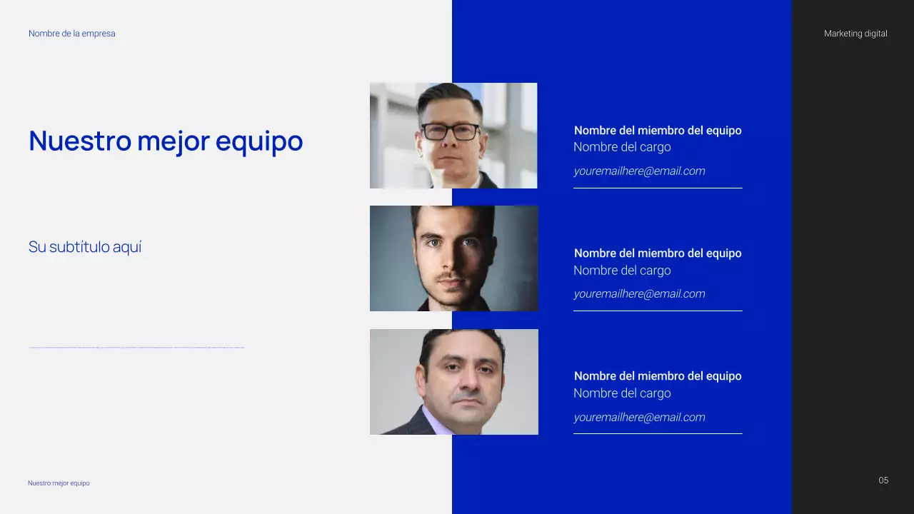 Presentación de marketing digital sencilla y moderna