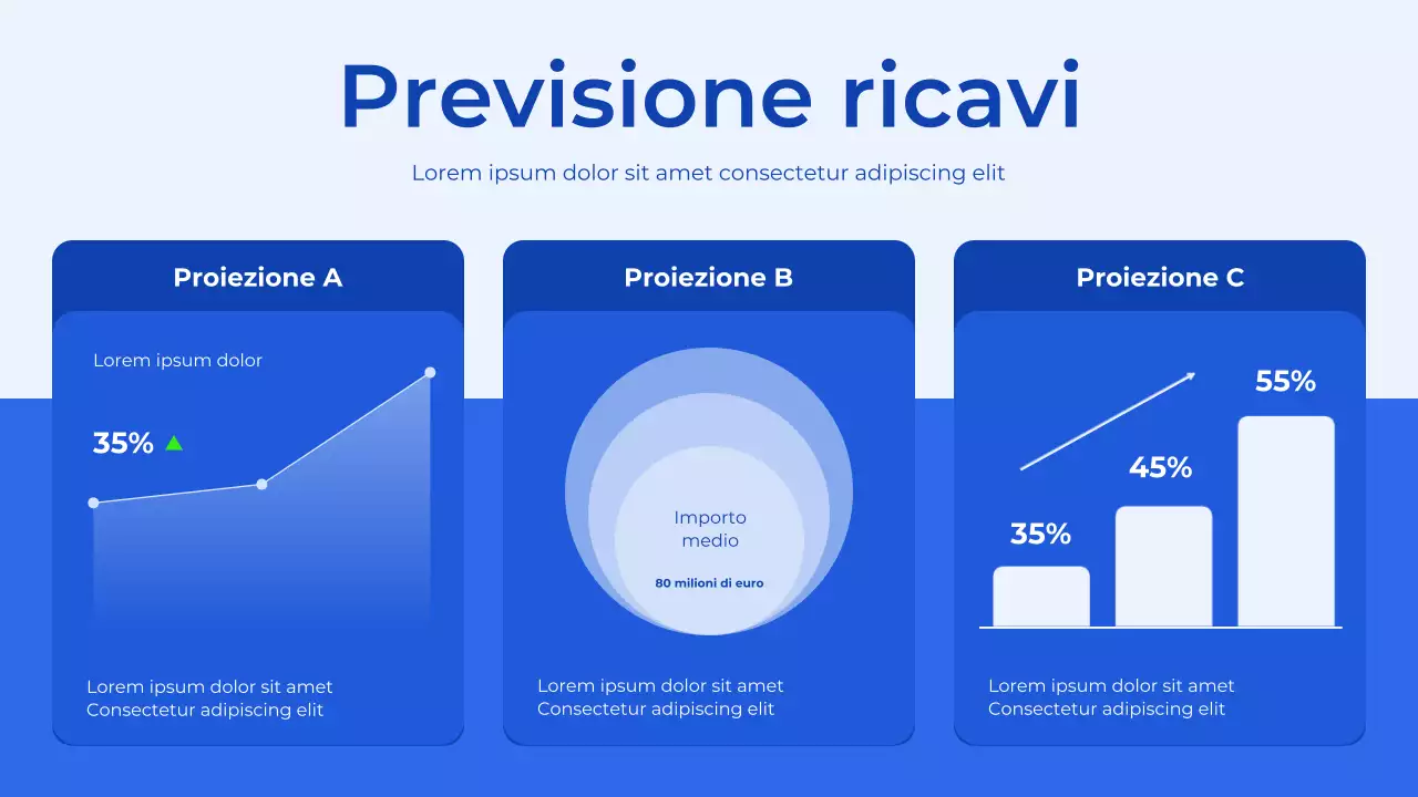 Presentazione del pianificatore di budget blu e bianco