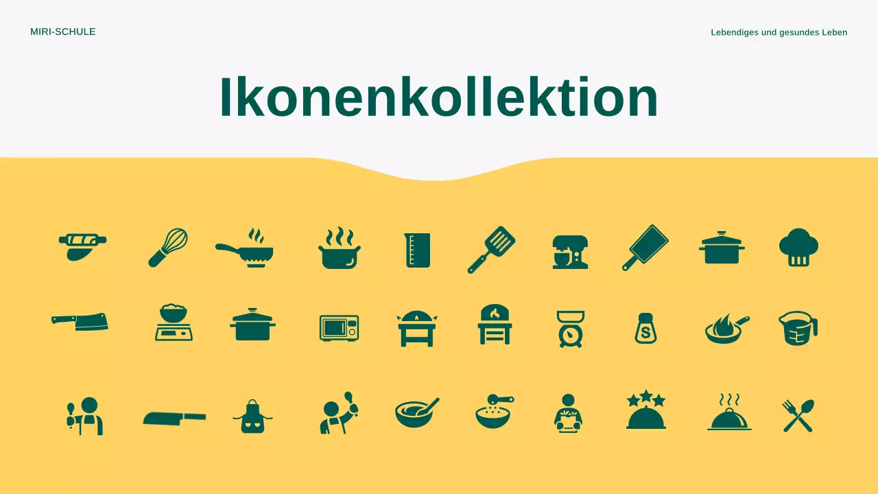 Gelbe moderne Ankündigung zum Kochen im Freien Präsentation