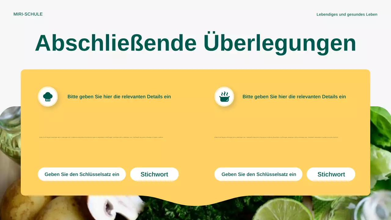 Gelbe moderne Ankündigung zum Kochen im Freien Präsentation