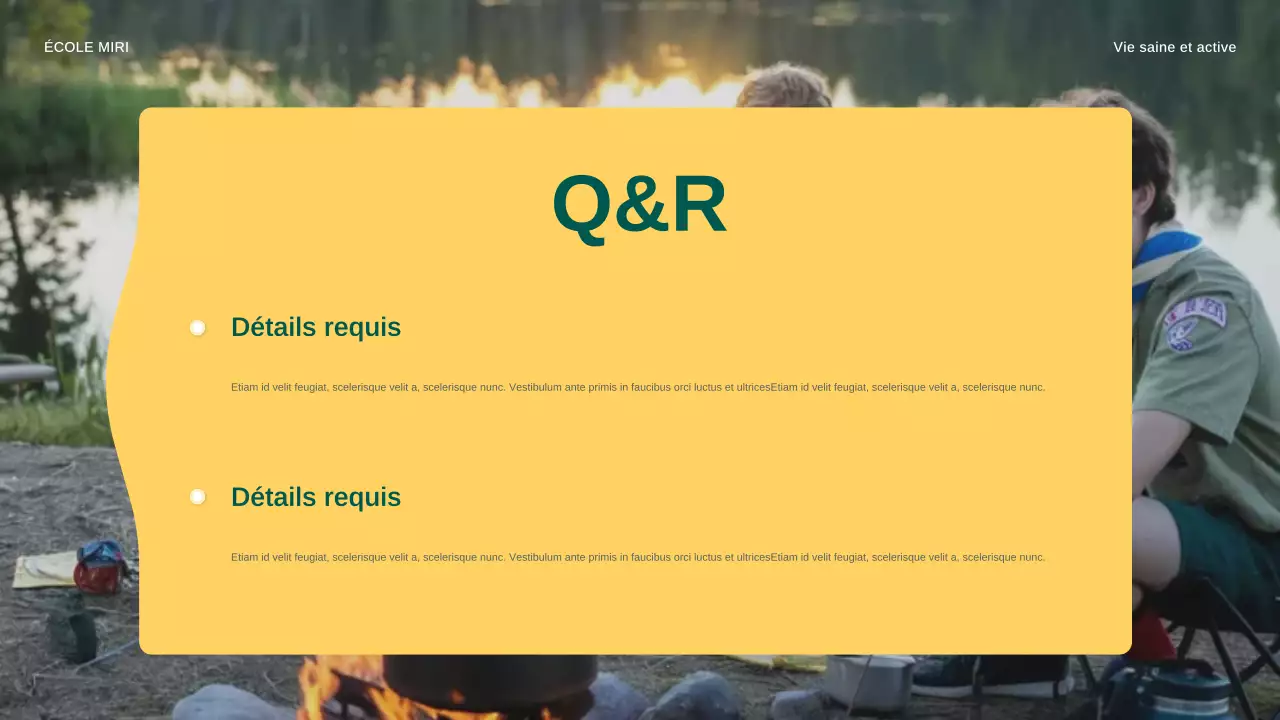 Présentation de l'annonce de la cuisine extérieure moderne jaune