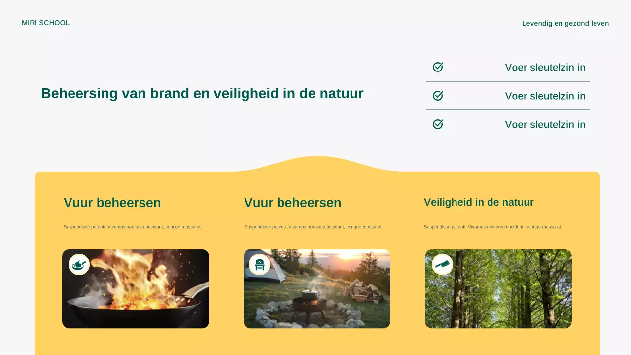 Gele moderne buitenkookaankondiging presentatie