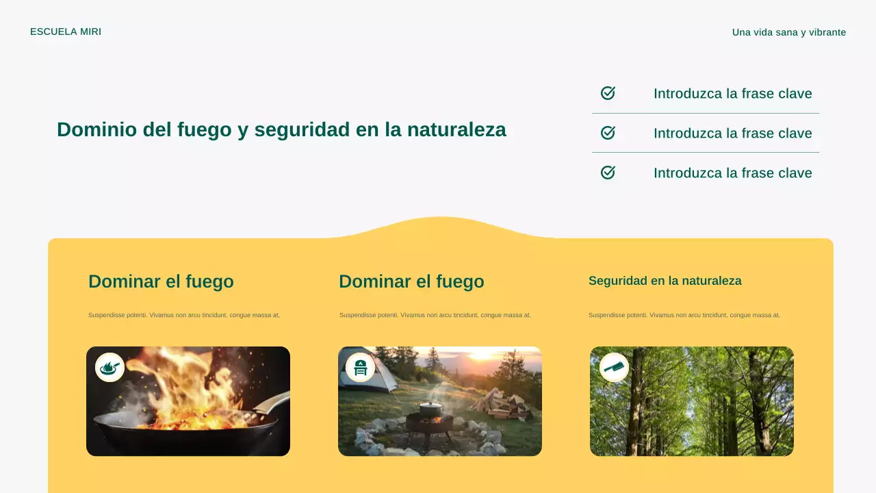 Presentación del anuncio de cocina moderna al aire libre en amarillo